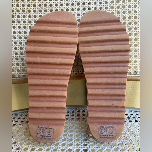 Reef Platform Slide Sandals Women’s size 7.5 Tan Brown Braided Strap - Picture 5 of 6